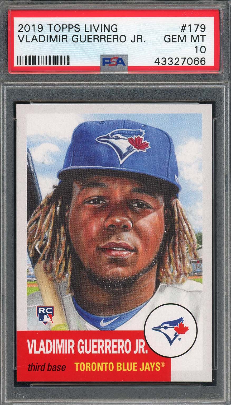 Vladimir Guerrero Jr 2019 Topps Living Rookie Baseball Card #179 Graded PSA 10-Powers Sports Memorabilia