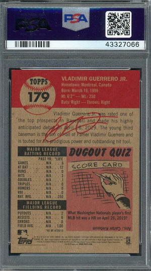 Vladimir Guerrero Jr 2019 Topps Living Rookie Baseball Card #179 Graded PSA 10-Powers Sports Memorabilia