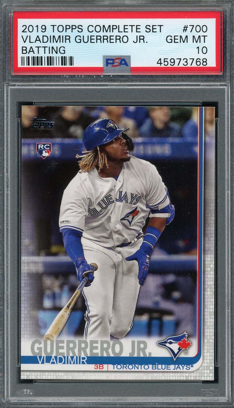 Vladimir Guerrero Jr 2019 Topps Complete Set Batting Rookie Card #700 PSA 10-Powers Sports Memorabilia