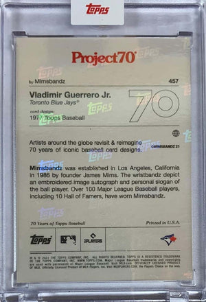 Vladimir Guerrero Jr 2021 Topps Project 70 Mimsbandz Baseball Card #457-Powers Sports Memorabilia
