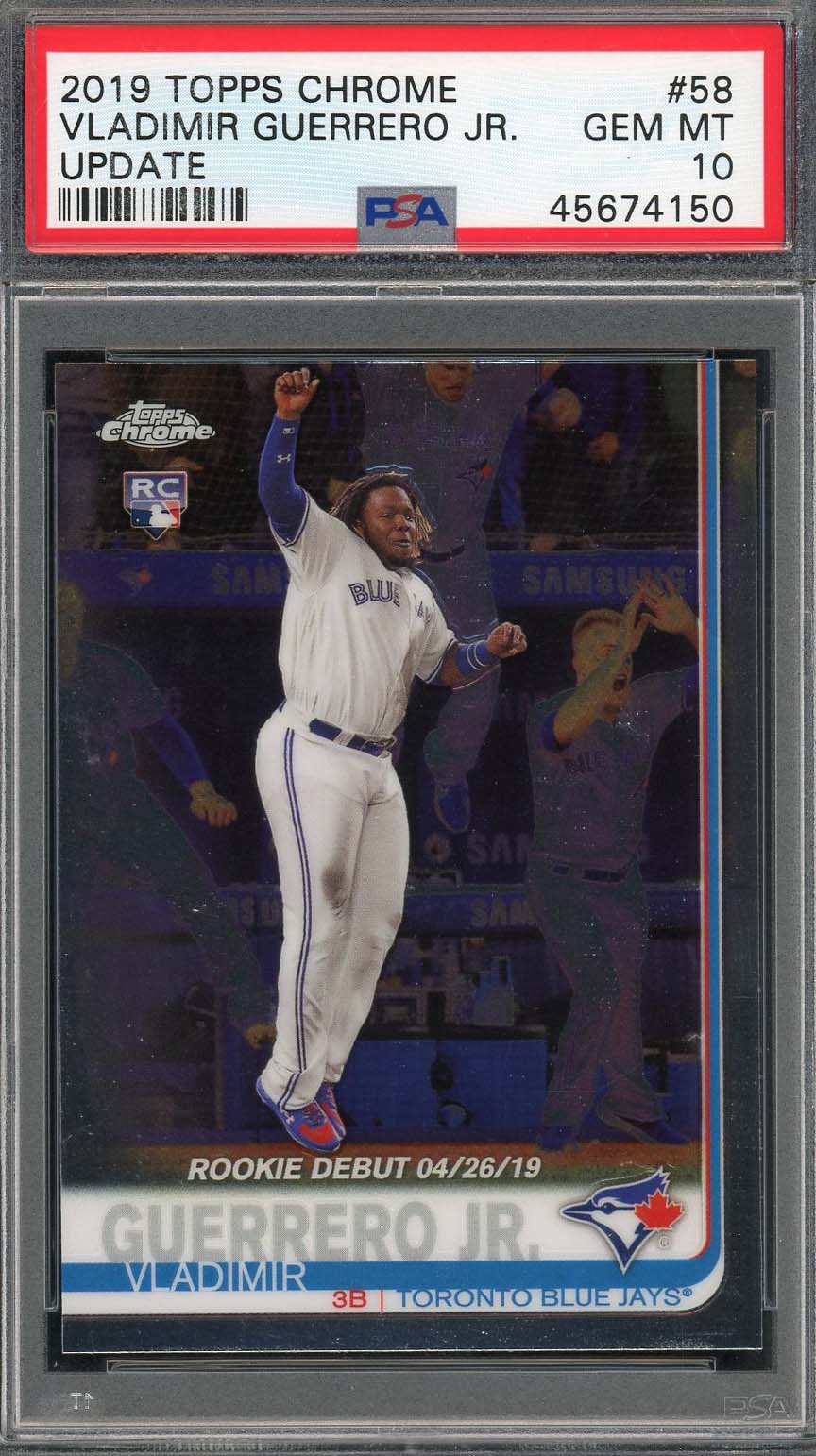 Vladimir Guerrero Jr 2019 Topps Chrome Update Baseball Rookie Card #58 PSA 10-Powers Sports Memorabilia