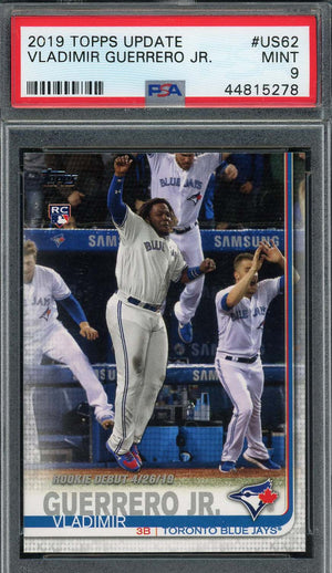 Vladimir Guerrero Jr 2019 Topps Update Baseball Rookie Card #US62 PSA 9-Powers Sports Memorabilia