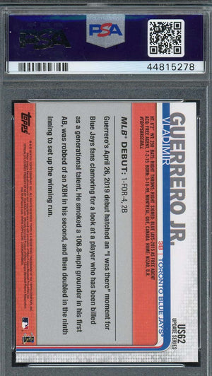 Vladimir Guerrero Jr 2019 Topps Update Baseball Rookie Card #US62 PSA 9-Powers Sports Memorabilia