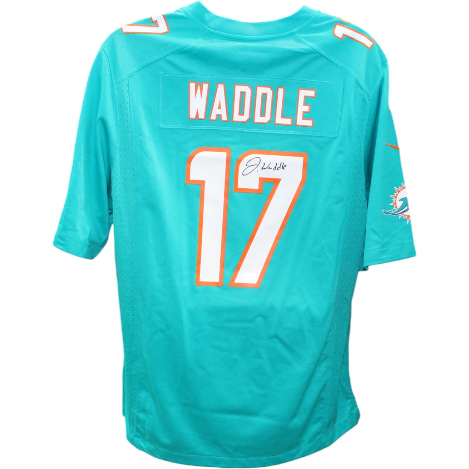 Jaylen Waddle Signed Miami Dolphina Aqua Nike Jersey – Fanatics Authenticated-Powers Sports Memorabilia
