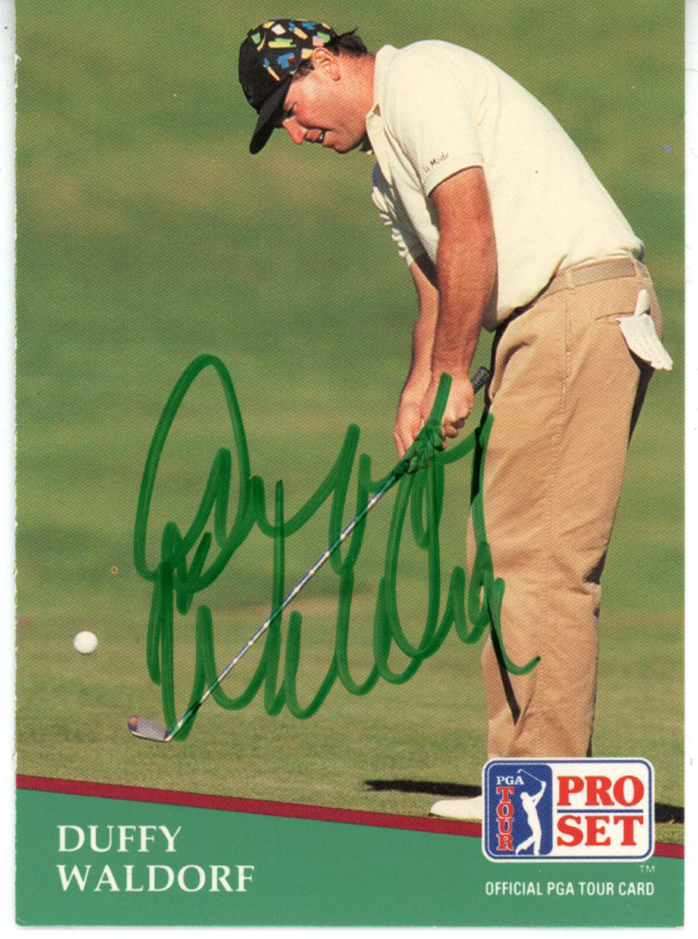 Duffy Waldorf Pga Signed Card - 1991 Pro Set #189 Beckett Beckett-Powers Sports Memorabilia