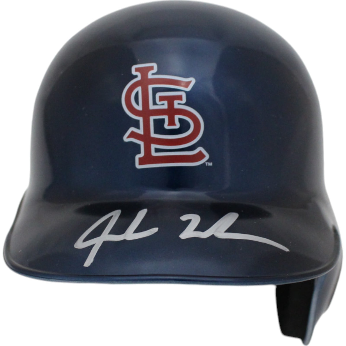 Jordan Walker St Louis Cardinals Signed Mini Helmet - Chrome FAN-Powers Sports Memorabilia