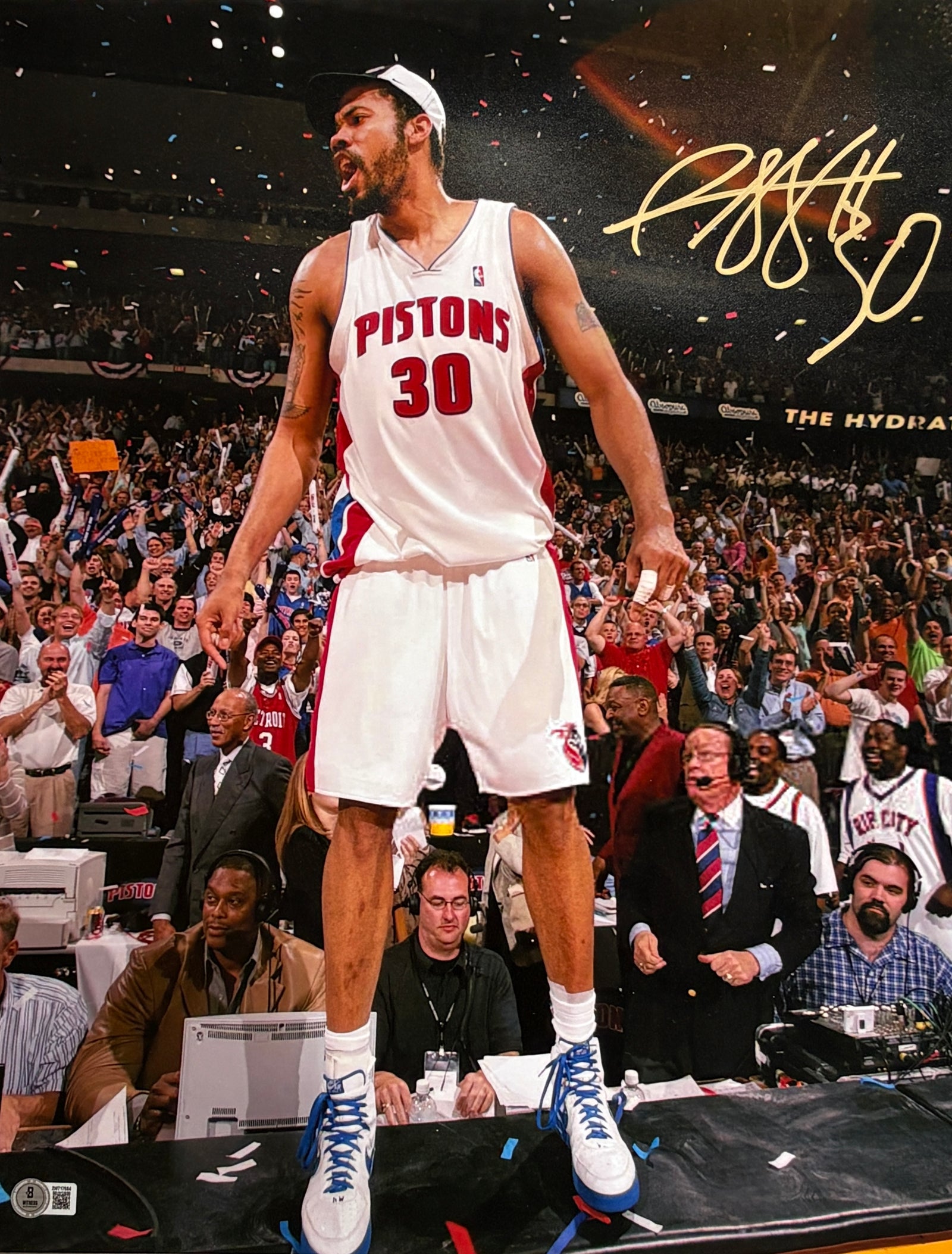 Rasheed Wallace Detroit Pistons Signed 16x20 Photo-Powers Sports Memorabilia