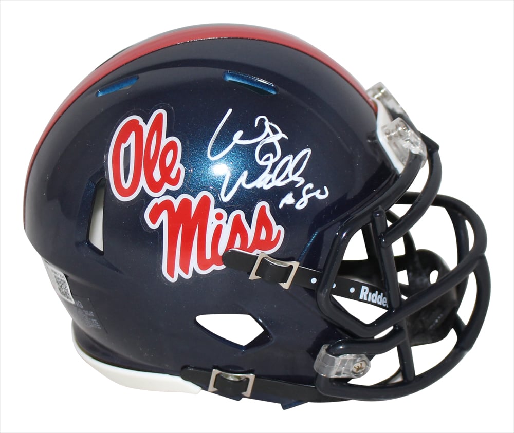 Wesley Walls Signed Ole Miss Speed Mini Helmet – Beckett Authenticated-Powers Sports Memorabilia