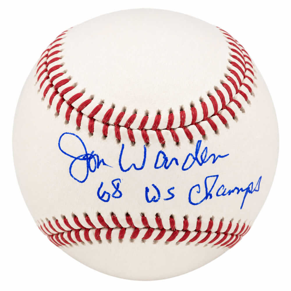 Jon Warden Autographed Rawlings Official MLB Baseball with 68 WS Champs-Powers Sports Memorabilia