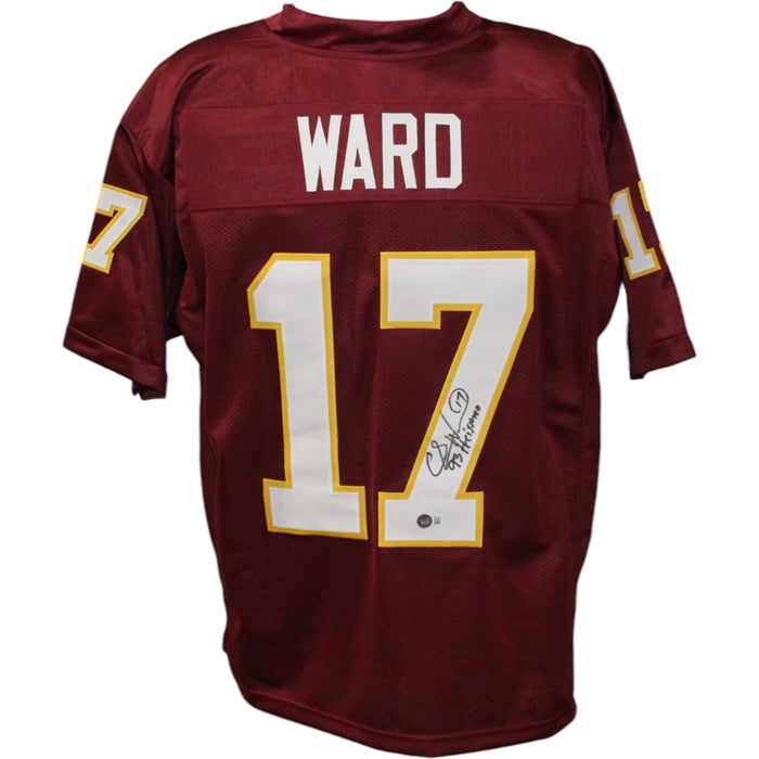 Charlie Ward Signed College Style Red Jersey – Beckett Authenticated-Powers Sports Memorabilia