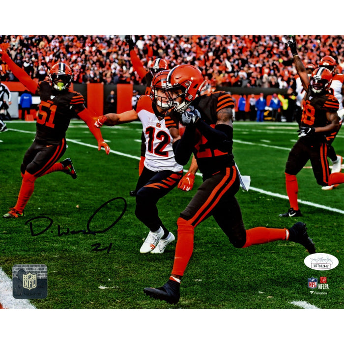 Denzel Ward Signed Cleveland Browns 8x10 Photo – JSA Authenticated-Powers Sports Memorabilia