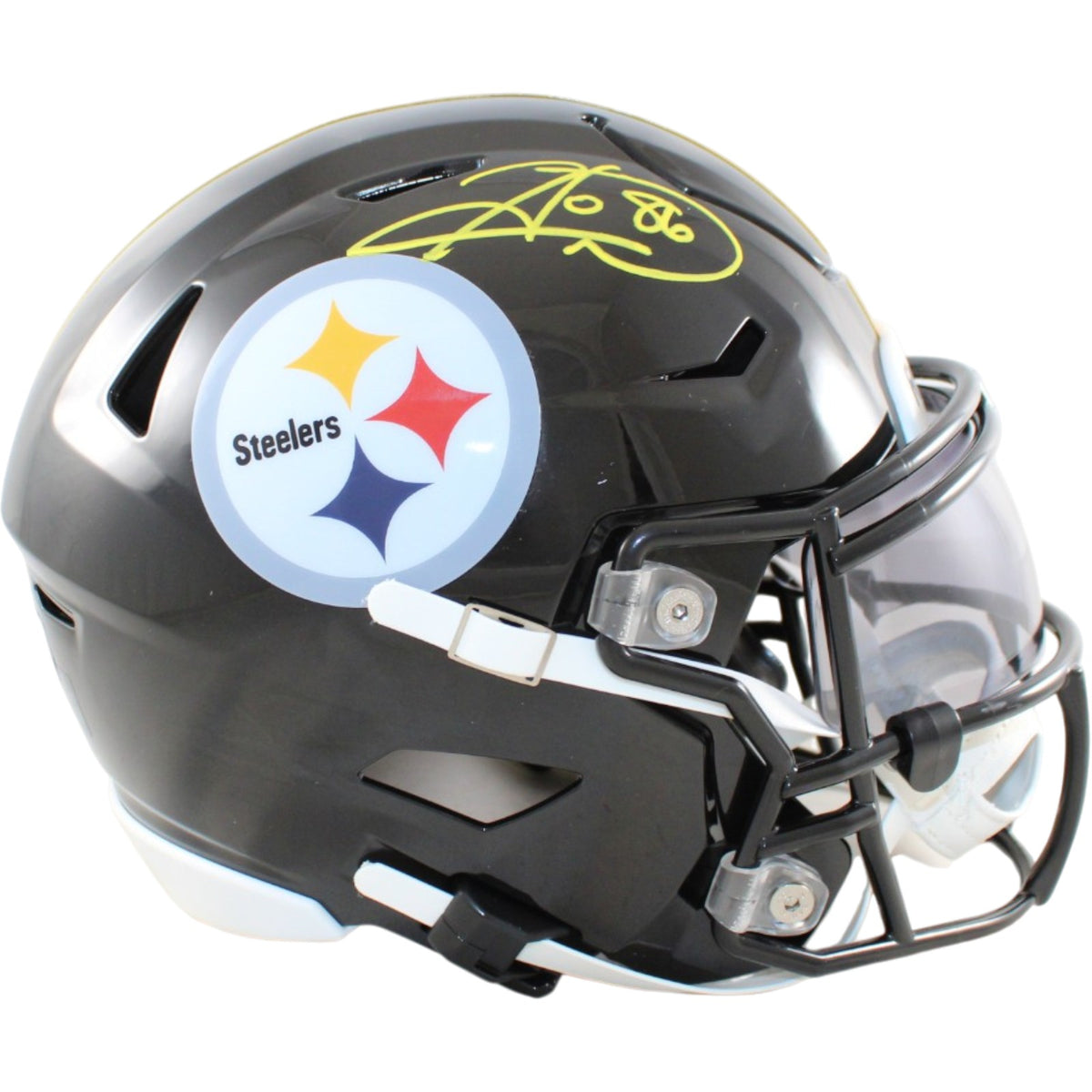 Hines Ward Pittsburgh Steelers Mid-Size Midi Signed Helmet Beckett WIT 58596 Beckett-Powers Sports Memorabilia