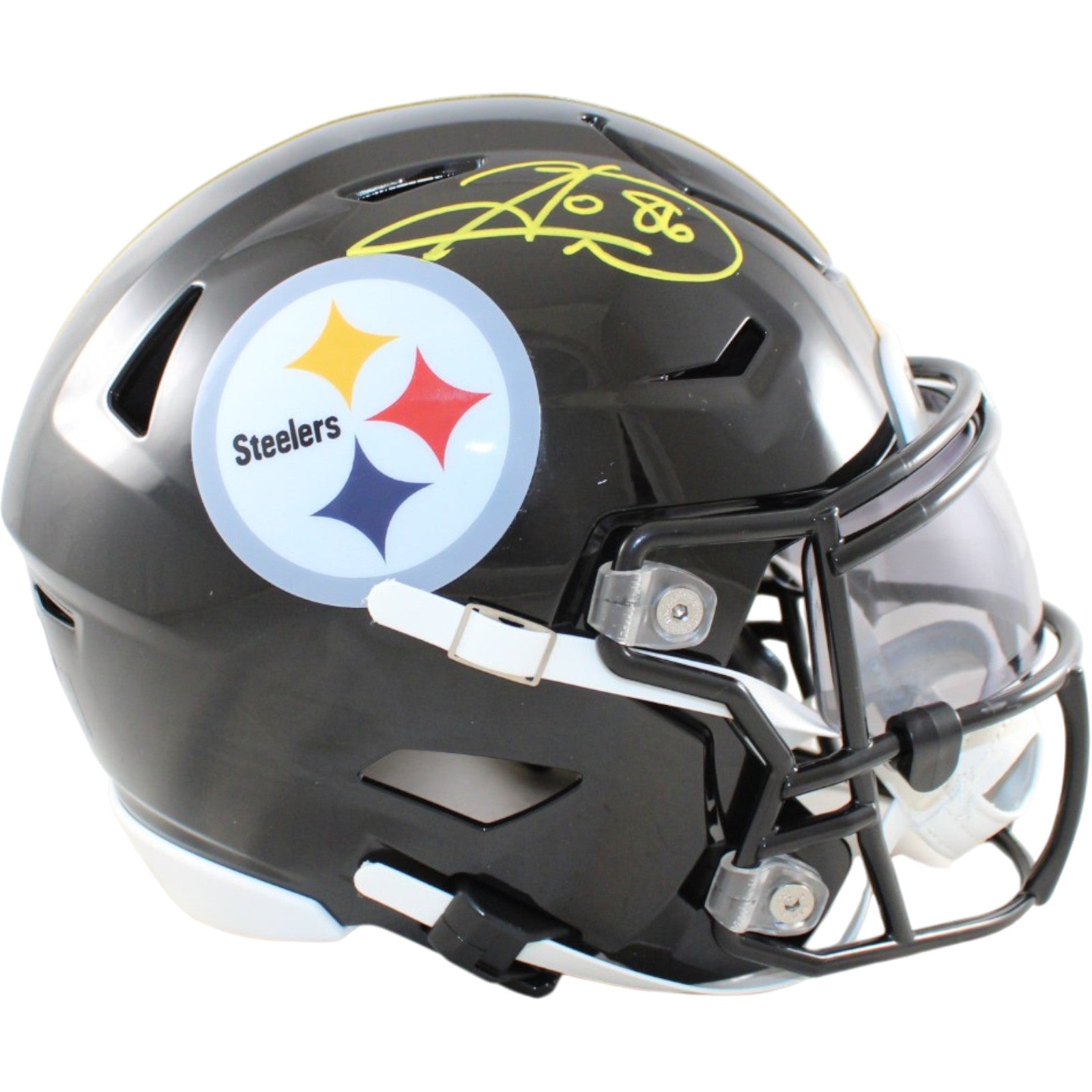 Hines Ward Pittsburgh Steelers Mid-Size Midi Signed Helmet Beckett WIT 58596 Beckett-Powers Sports Memorabilia