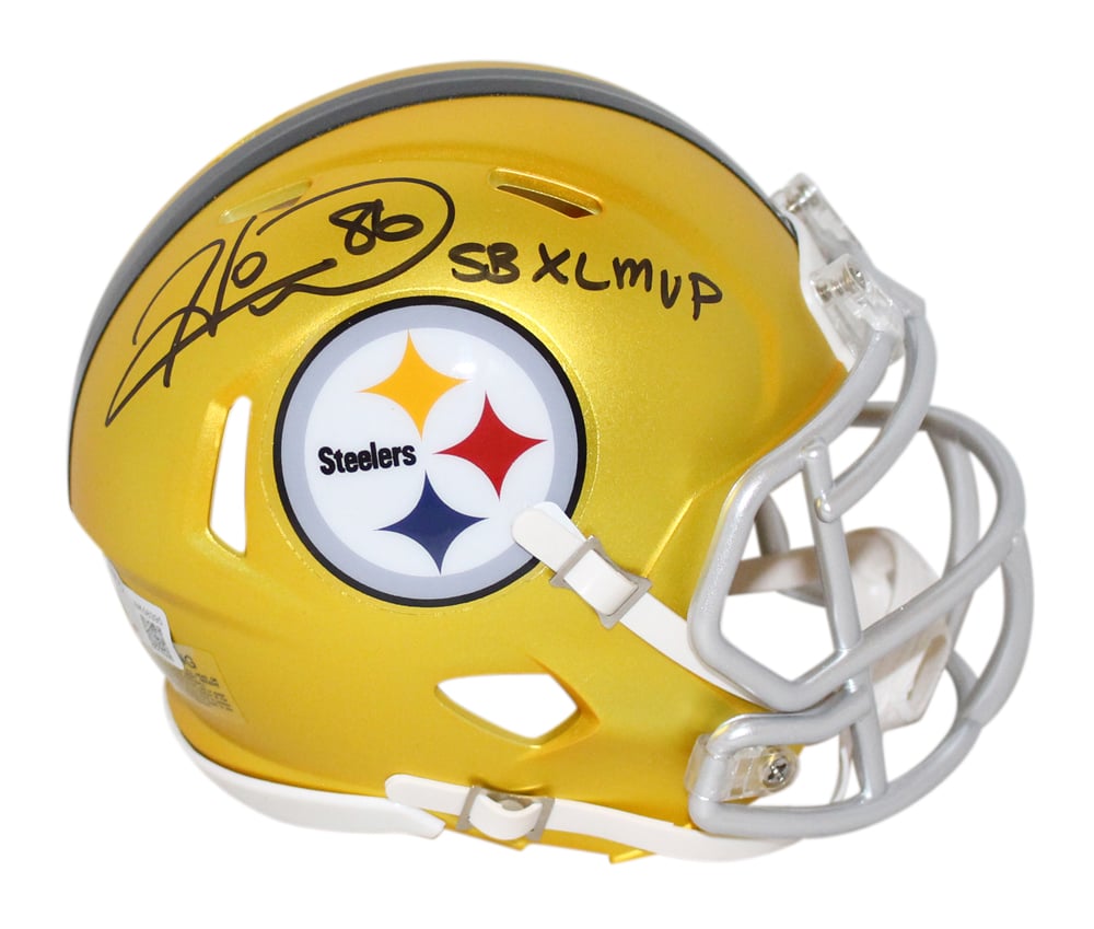 Hines Ward Pittsburgh Steelers Blaze Signed Mini Helmet SB MVP-Powers Sports Memorabilia
