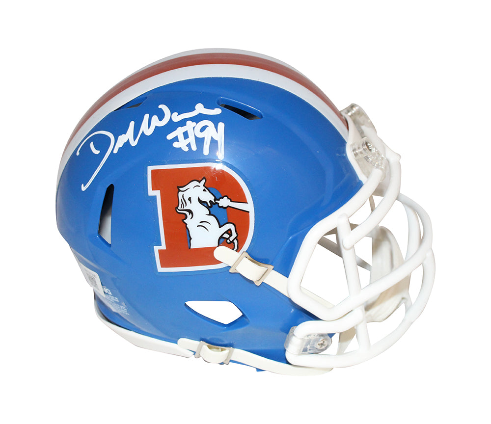 Demarcus Ware Denver Broncos Signed Mini Helmet - D Logo Beckett Beckett-Powers Sports Memorabilia