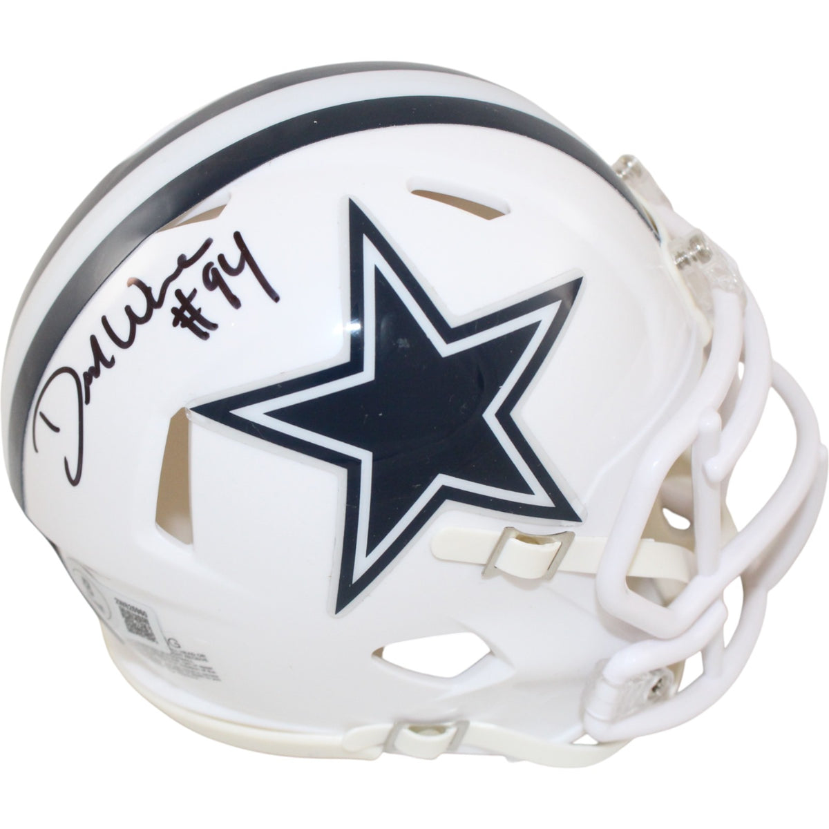 Demarcus Ware Dallas Cowboys Signed Mini Helmet - Beckett Witness Beckett-Powers Sports Memorabilia