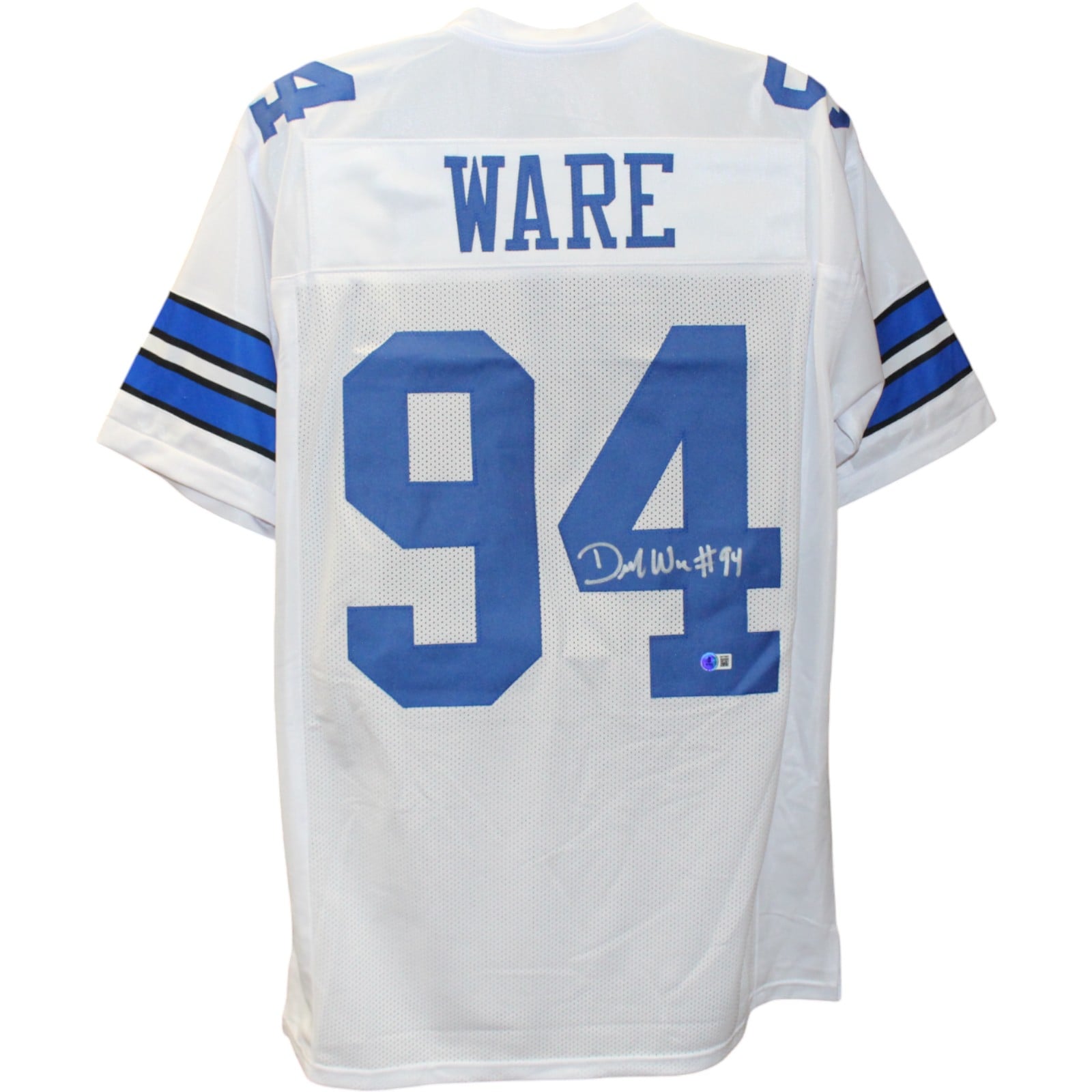 DeMarcus Ware Signed Pro Style White XL Jersey – Beckett Witness Authenticated-Powers Sports Memorabilia