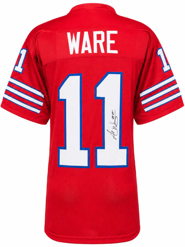 Andre Ware Autographed Red Custom College Football Jersey with 89'HT-Powers Sports Memorabilia