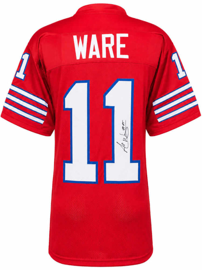 Andre Ware Autographed Red Custom College Football Jersey with 89'HT-Powers Sports Memorabilia