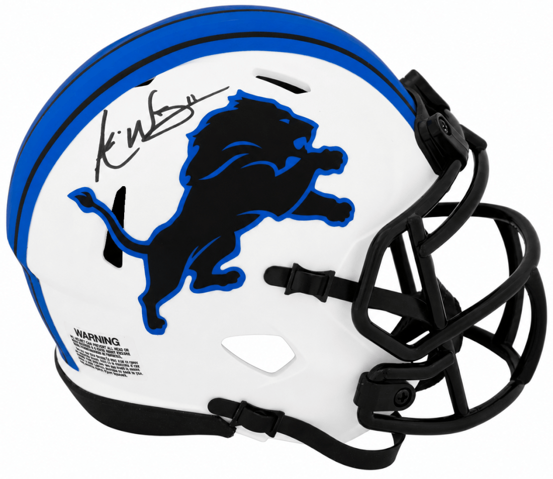 Andre Ware Autographed Detroit Lions LUNAR Riddell Speed Mini Helmet-Powers Sports Memorabilia