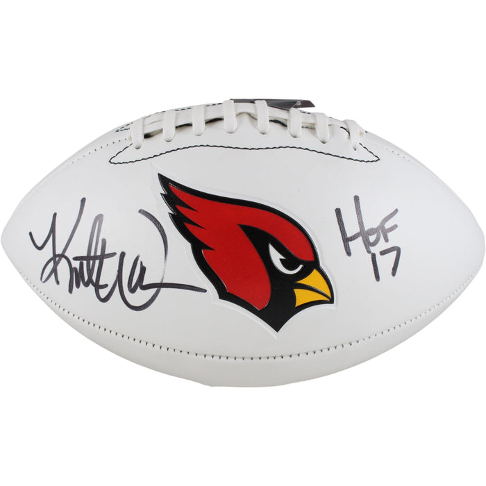Kurt Warner Signed Arizona Cardinals Logo Football HOF – Beckett Authenticated-Powers Sports Memorabilia
