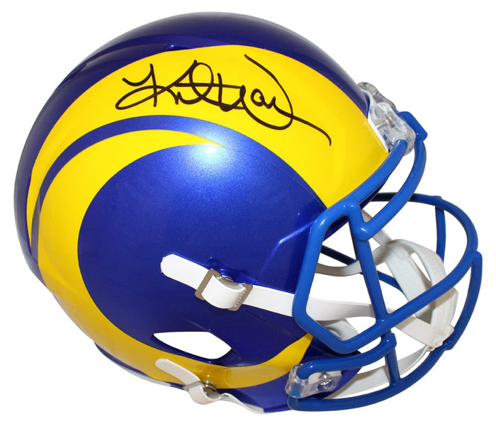Kurt Warner Signed Los Angeles Rams Spd Full-Size Helmet – Beckett Authenticated-Powers Sports Memorabilia