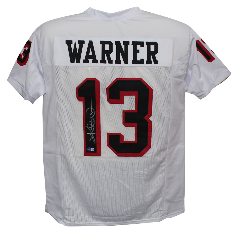 Kurt Warner AFL Style White XL Signed Jersey – Beckett Authenticated-Powers Sports Memorabilia