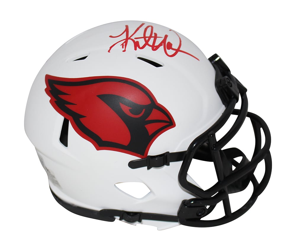 Kurt Warner Arizona Cardinals Lunar Signed Mini Helmet BAS-Powers Sports Memorabilia