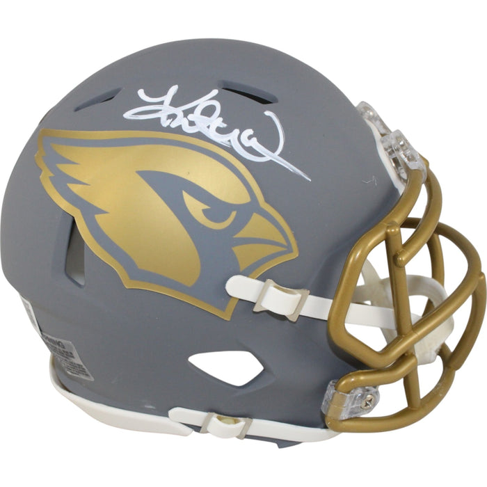 Kurt Warner Signed Arizona Cardinals Slate Mini Helmet – Beckett Authenticated-Powers Sports Memorabilia