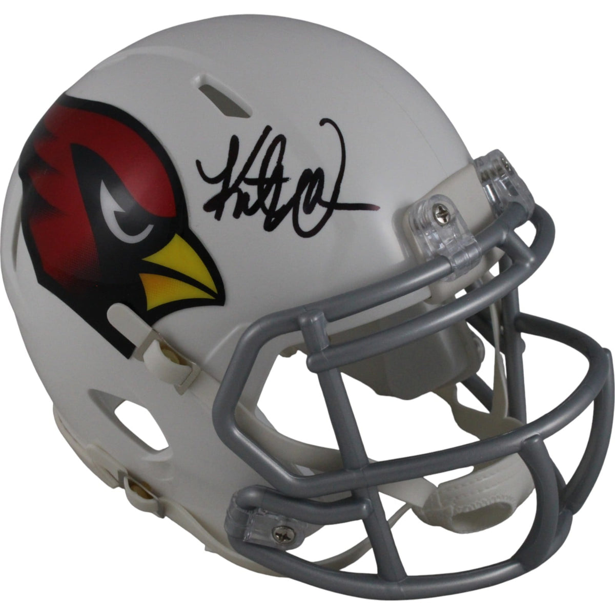Kurt Warner Signed Arizona Cardinals Mini Helmet – Beckett Witness Authenticated-Powers Sports Memorabilia