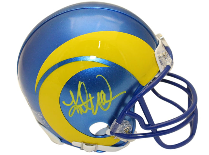Kurt Warner Signed St Louis Rams VSR4 Mini Helmet – Beckett Authenticated-Powers Sports Memorabilia