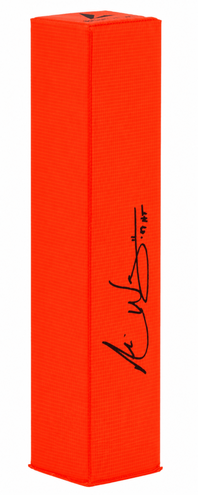 Andre Ware Autographed BSN Orange Football Endzone Pylon w/ 89'HT-Powers Sports Memorabilia