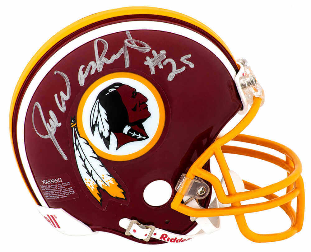 Joe Washington Autographed Washington Throwback Riddell (VSR4) Mini Helmet-Powers Sports Memorabilia