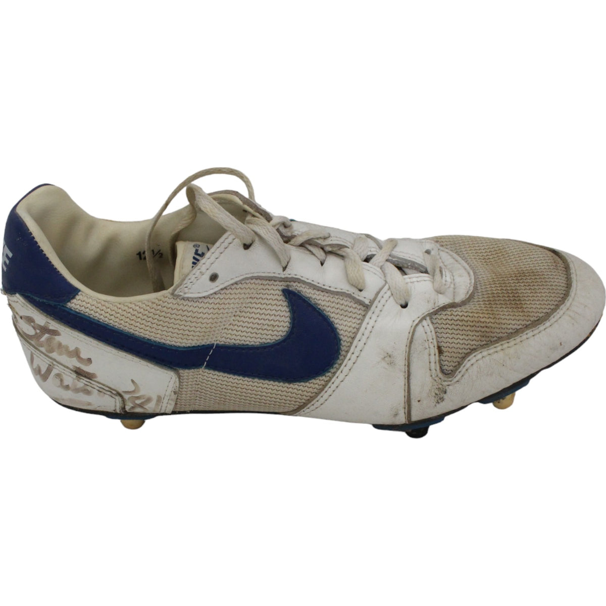 Steve Watson Denver Broncos Signed Guitar - Game Used Nike Sz 12.5 Cleat Right Foot Beckett Beckett-Powers Sports Memorabilia