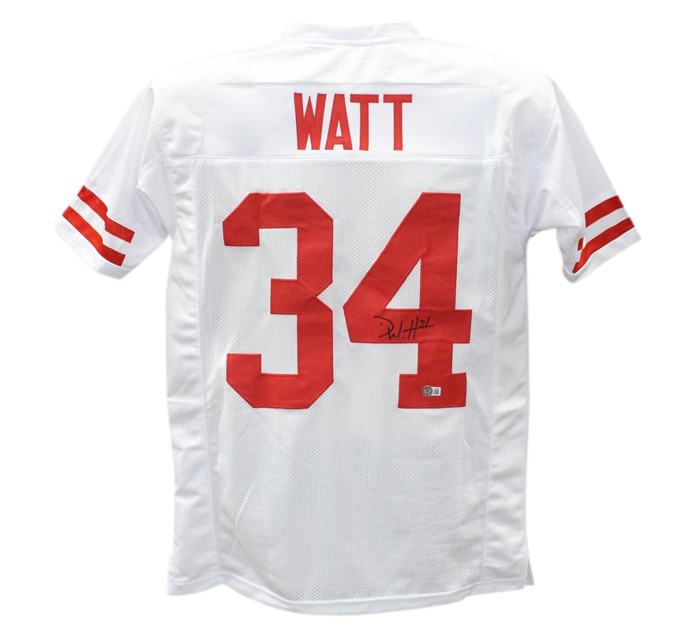 Derek Watt Signed Pro Style White XL Jersey – Beckett Authenticated-Powers Sports Memorabilia