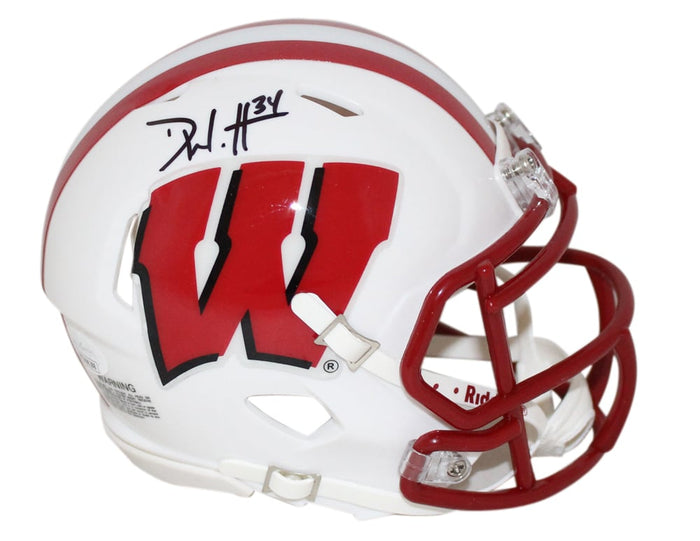 Derek Watt Signed Wisconsin Badgers Speed Mini Helmet – Beckett Authenticated-Powers Sports Memorabilia