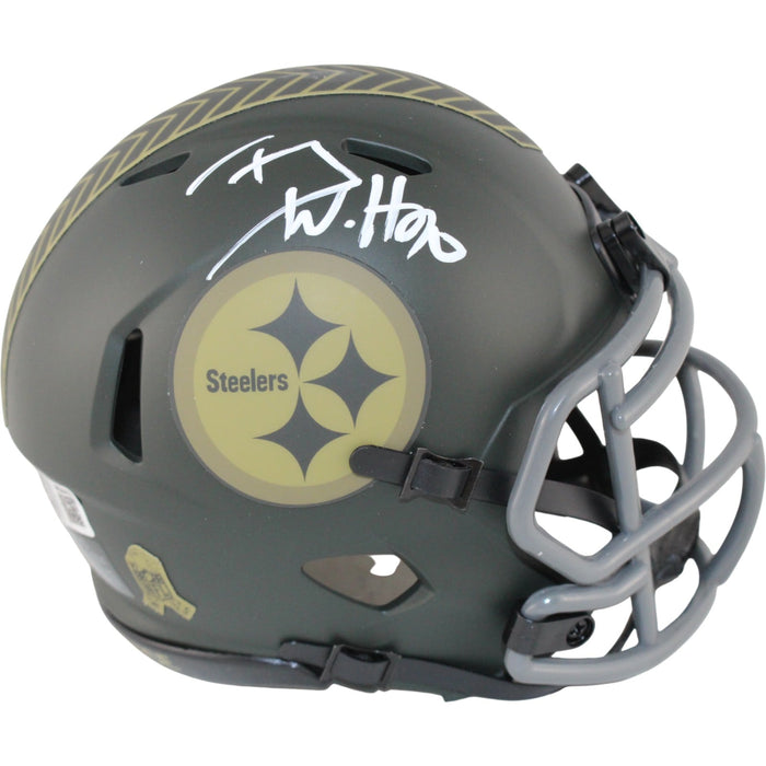 TJ Watt Signed Pittsburgh Steelers 2025 STS Mini Helmet Beckett W-Powers Sports Memorabilia