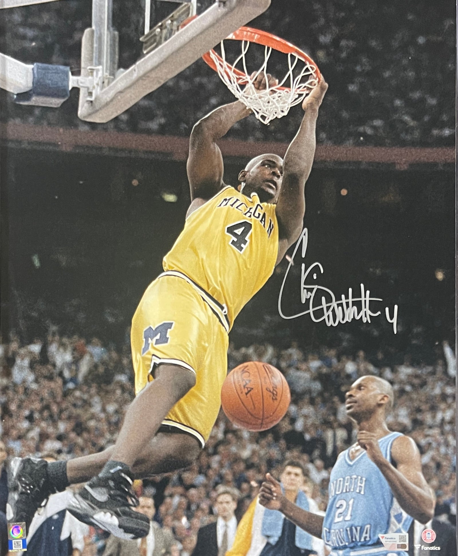 Chris Webber Signed Michigan Wolverines 16x20 Photo – Fanatics Authenticated-Powers Sports Memorabilia