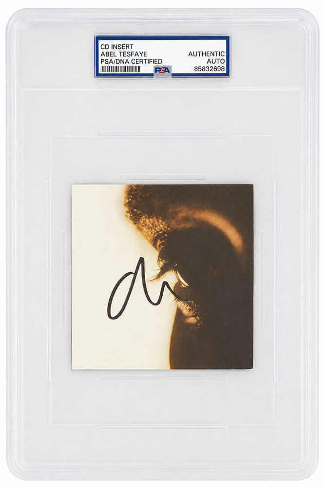 The Weeknd (Abel Tesfaye) Autographed 5x5 CD Insert - (PSA/DNA Encapsulated)-Powers Sports Memorabilia