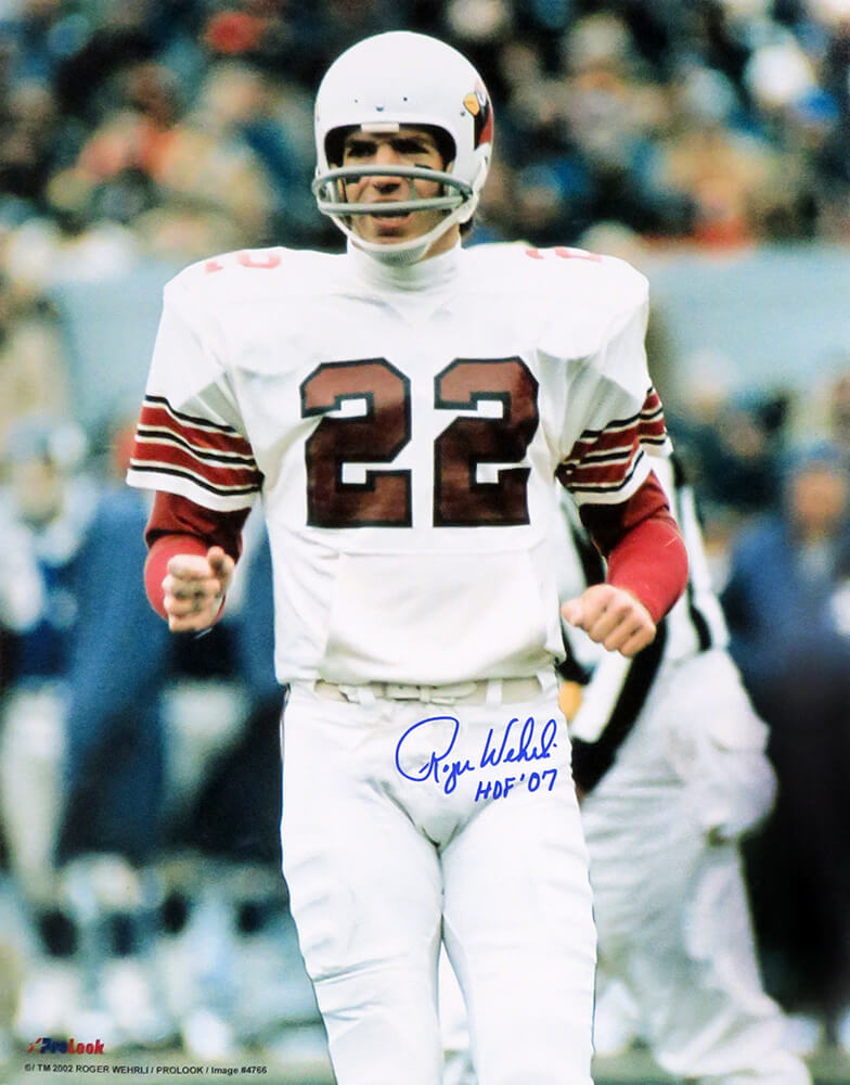Roger Wehrli Arizona Cardinals Autographed Action 16x20 Photo w/ HOF 07-Powers Sports Memorabilia