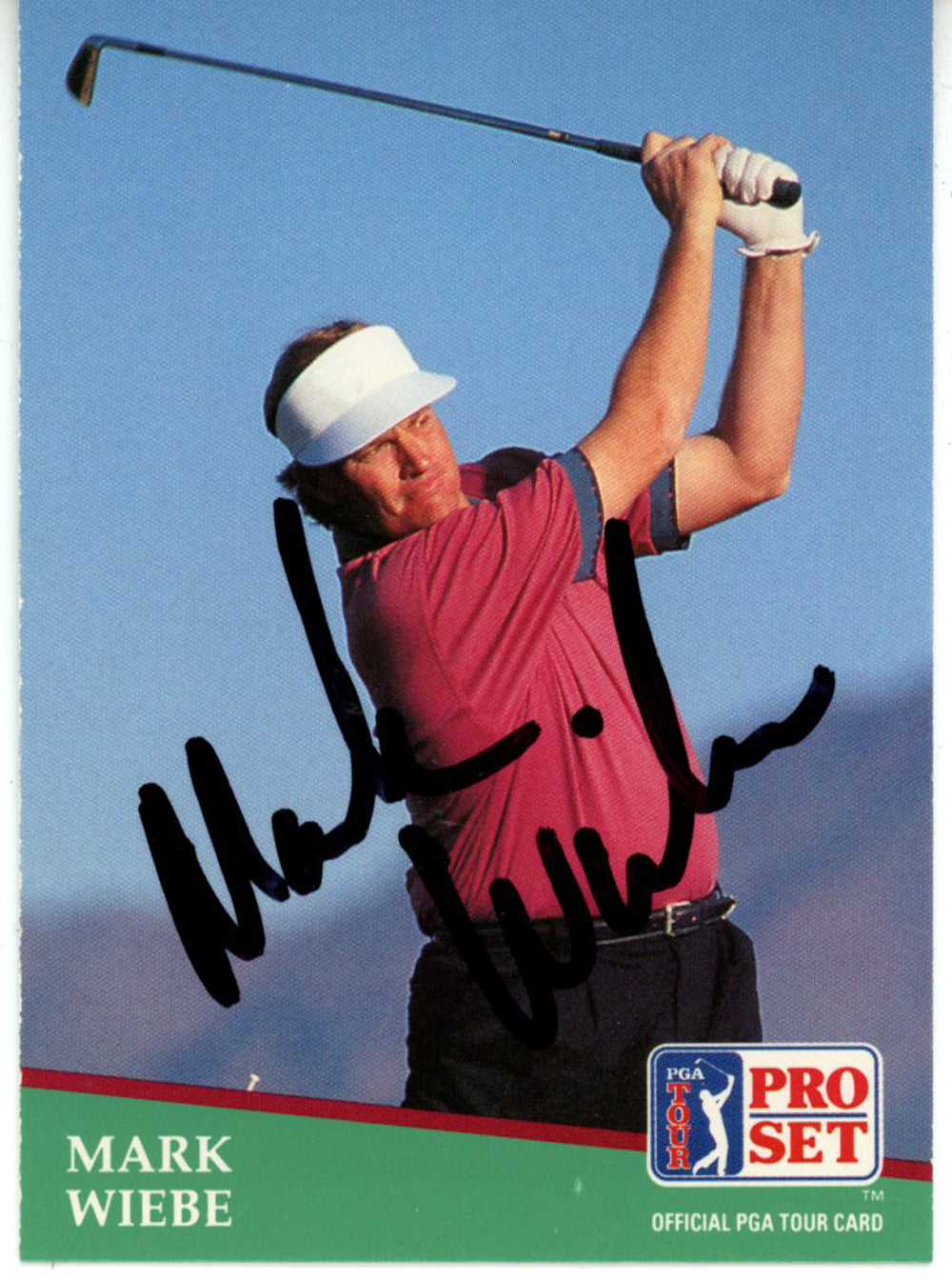 Mark Wiebe Pga Signed Card - 1991 Pro Set #181 Beckett Beckett-Powers Sports Memorabilia