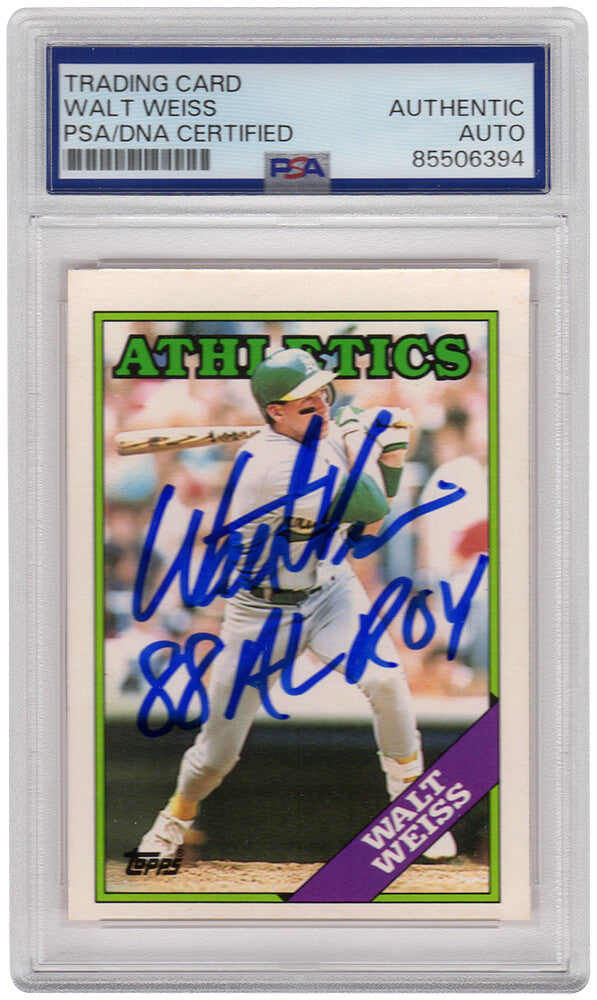 Walt Weiss Autographed 1988 Topps Traded Rookie Baseball Card #126T PSA-Powers Sports Memorabilia