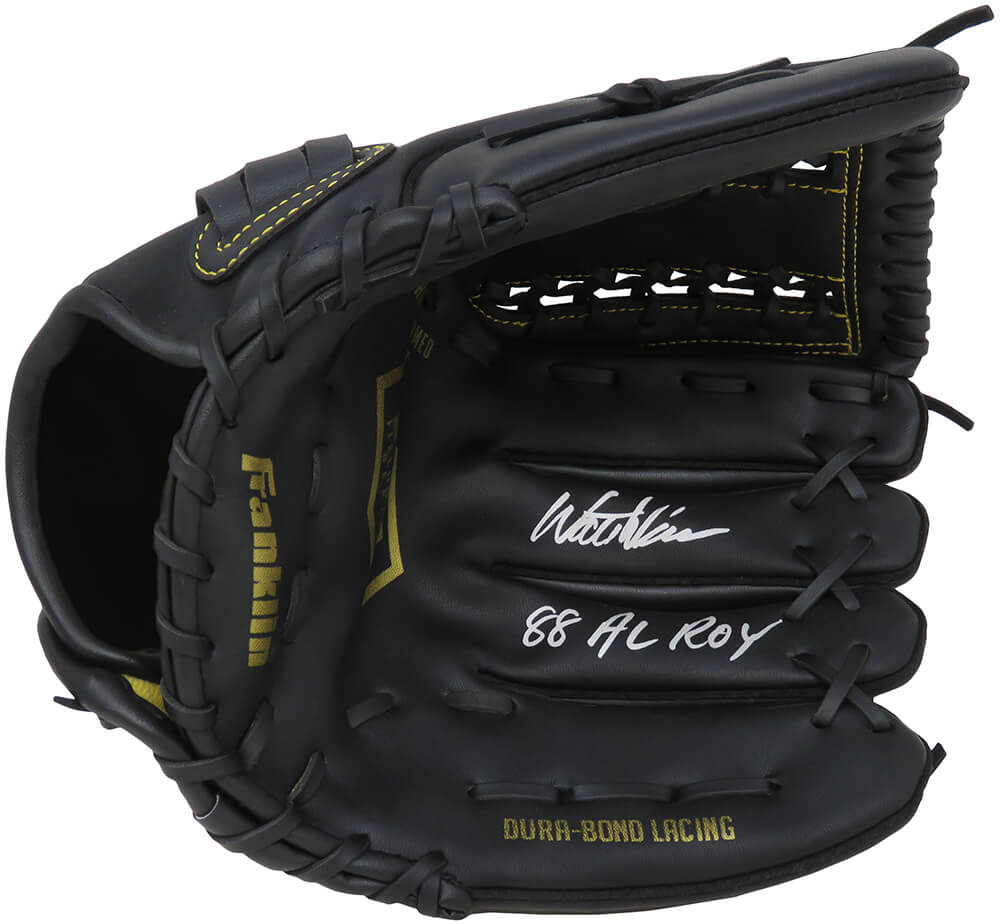 Walt Weiss Autographed Franklin FlexMaster Black Baseball Fielder's Glove with 88 AL ROY-Powers Sports Memorabilia