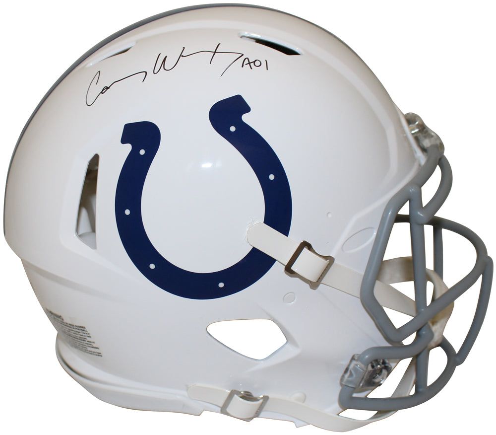 Carson Wentz Indianapolis Colts Signed Full Size Helmet - Authentic Speed FAN-Powers Sports Memorabilia