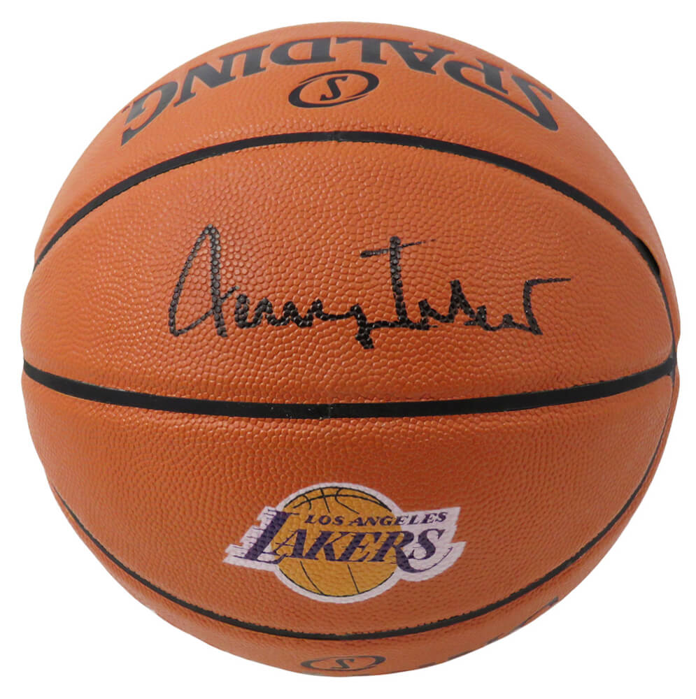 Jerry West Los Angeles Lakers Autographed Spalding Logo Game Series Replica-Powers Sports Memorabilia