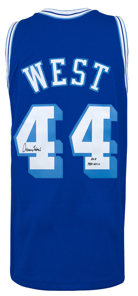 Jerry West Los Angeles Lakers Autographed 1960 61 Throwback M&N Swingman