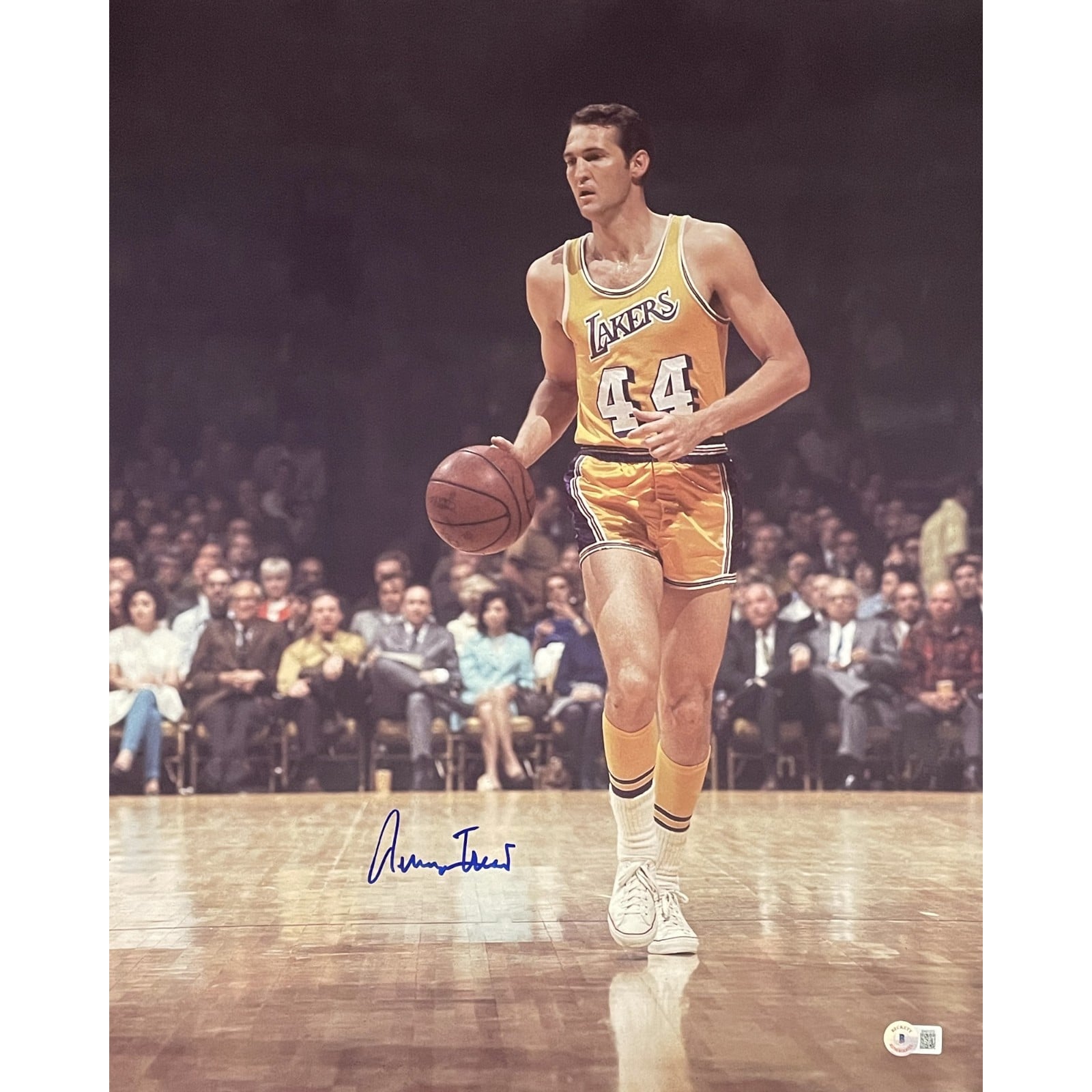 Jerry West Signed Los Angeles Lakers 16x20 Photo – Beckett Authenticated-Powers Sports Memorabilia