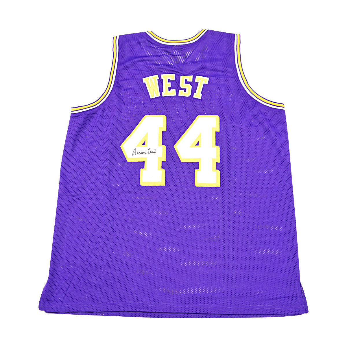 Jerry West Los Angeles Lakers Signed Purple Custom Jersey JSA COA-Powers Sports Memorabilia
