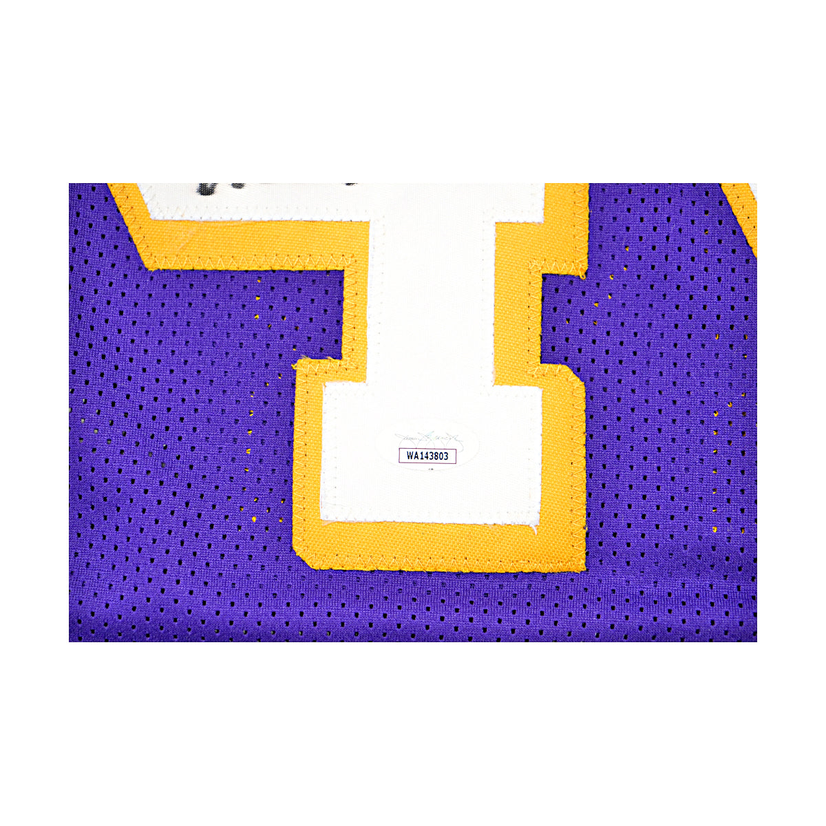 Jerry West Los Angeles Lakers Signed Purple Custom Jersey JSA COA-Powers Sports Memorabilia