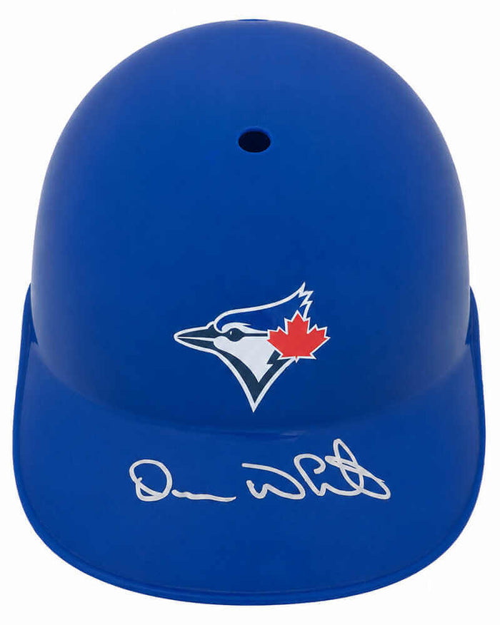 Devon White Autographed Toronto Blue Jays Replica Souvenir Batting Helmet-Powers Sports Memorabilia